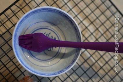 Glazing a Hot Cross Easter Cake